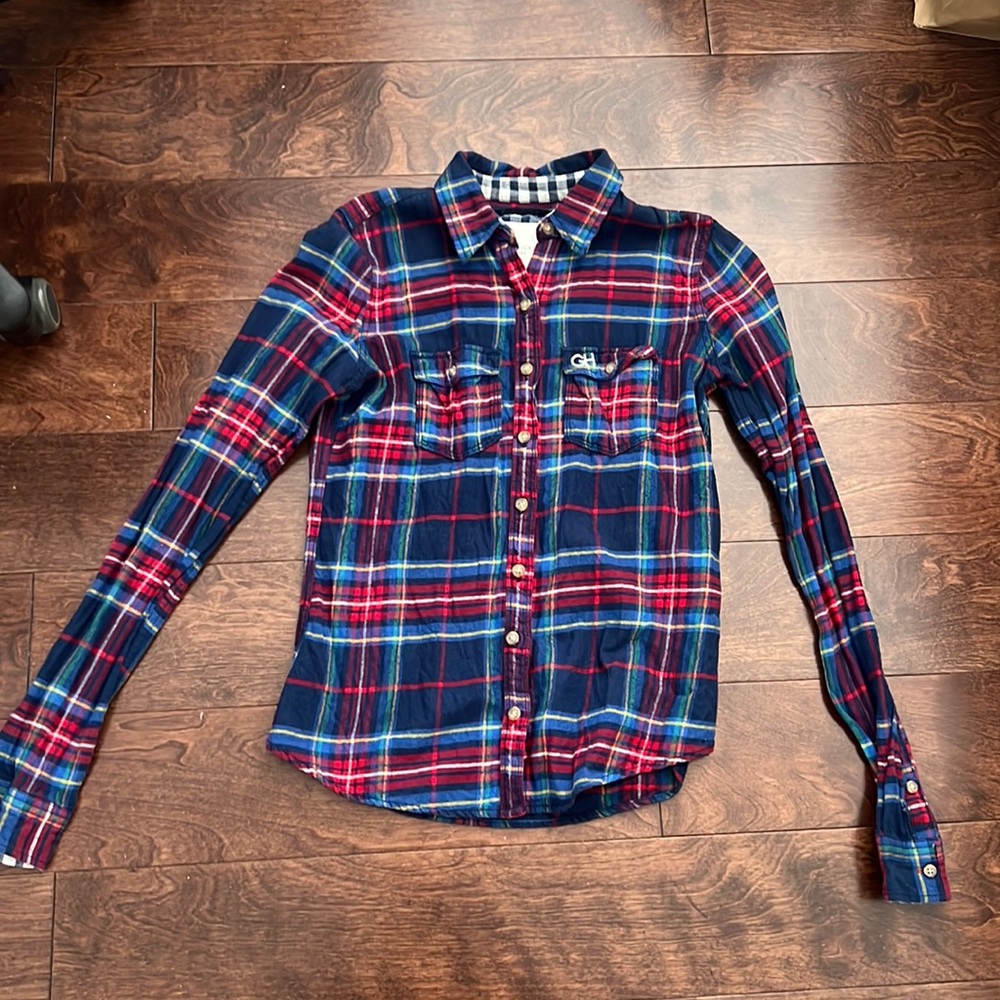Gilly Hicks Navy and Red Flannel size Small